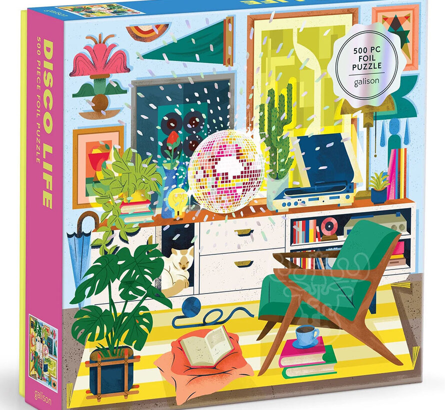 Galison Disco Life Foil Puzzle 500pcs