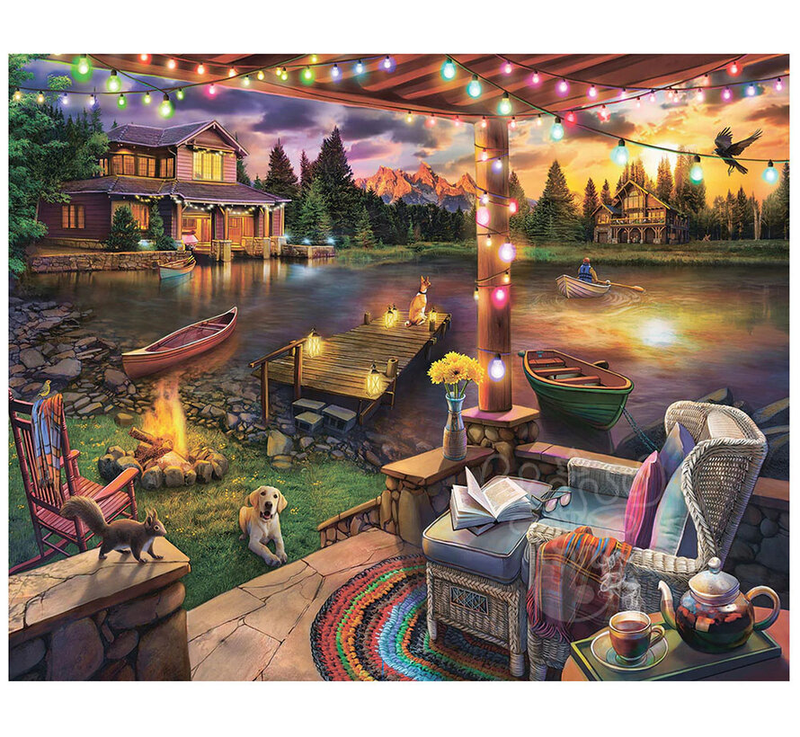 White Mountain Summer Evening Puzzle 500pcs