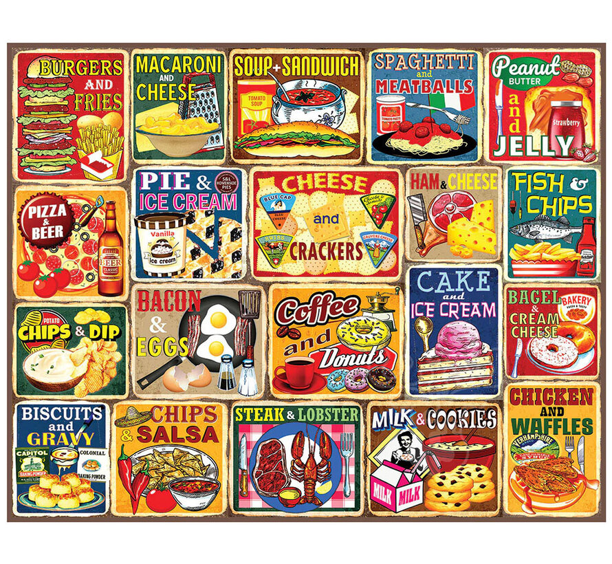 White Mountain Classic Food Combos Puzzle 1000pcs