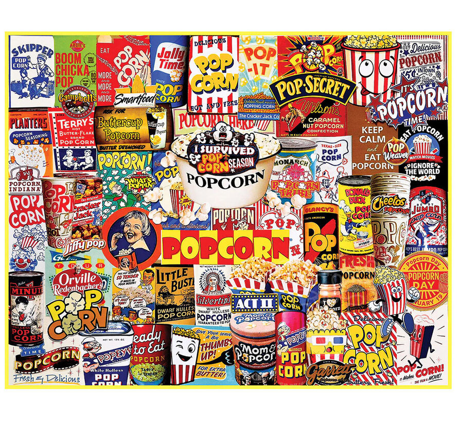 White Mountain Popcorn Puzzle 1000pcs