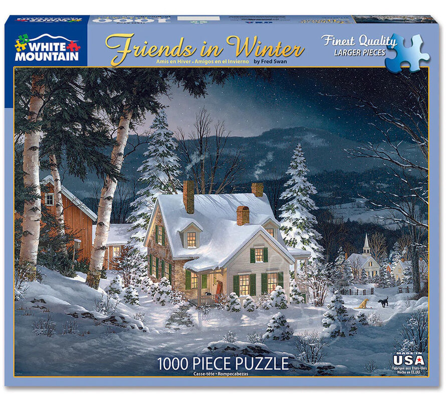 White Mountain Friends in Winter Puzzle 1000pcs