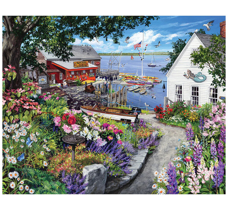 White Mountain Coastal Cottage Puzzle 1000pcs
