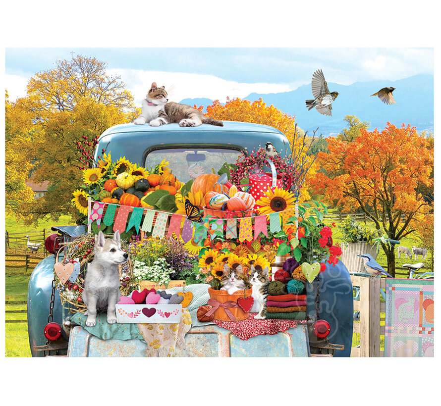 Cobble Hill Country Truck in Autumn Puzzle 500pcs