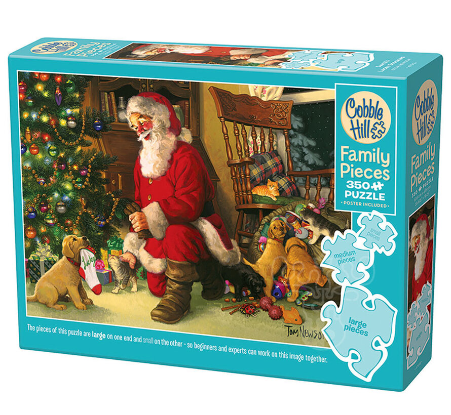 Cobble Hill Santa's Lucky Stocking Family Puzzle 350pcs