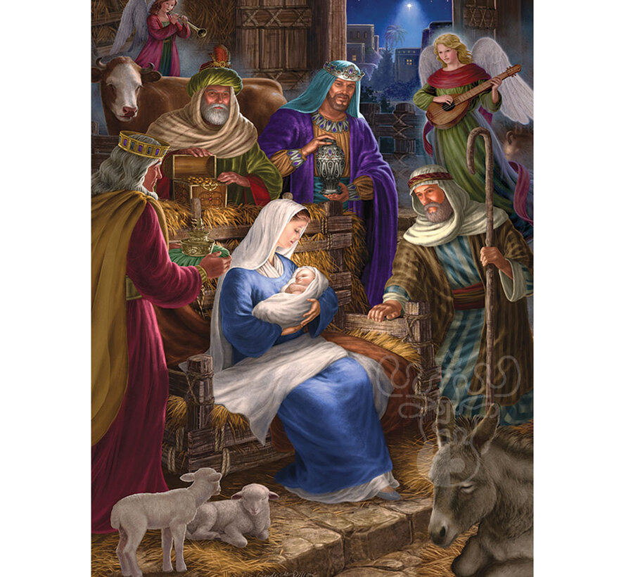 Cobble Hill Holy Night Family Puzzle 350pcs