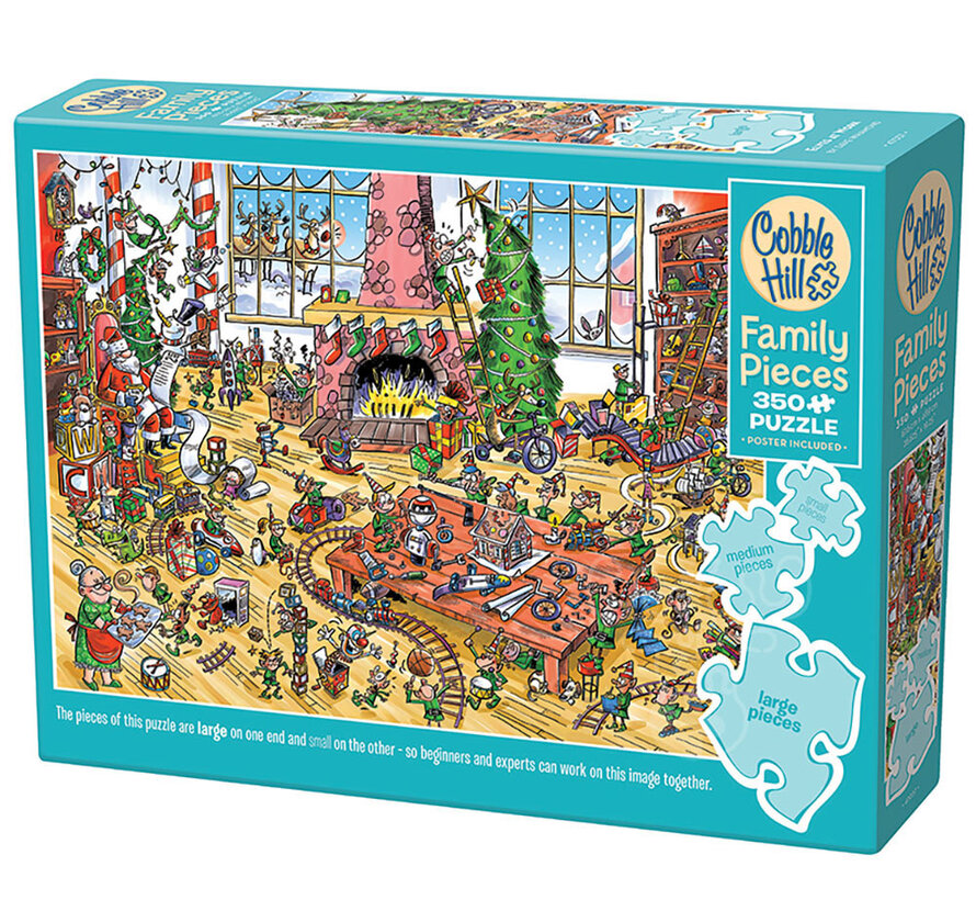 Cobble Hill DoodleTown: Elves at Work Family Puzzle 350pcs