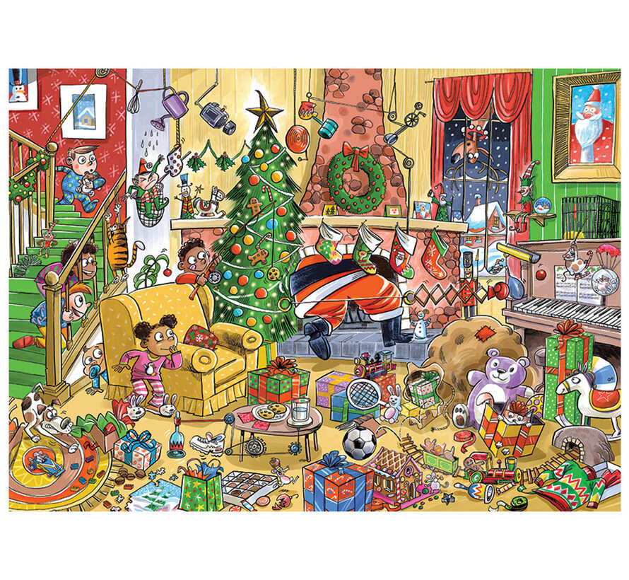 Cobble Hill Catching Santa Family Puzzle 350pcs