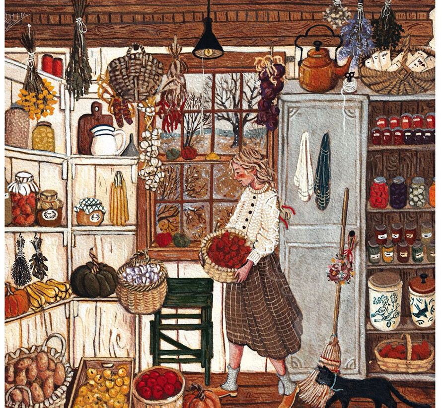 New York Puzzle Co. Loré Pemberton: Winter Stores Puzzle 500pcs