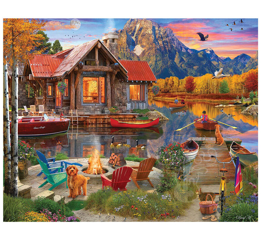 White Mountain Family Retreat Puzzle 1000pcs