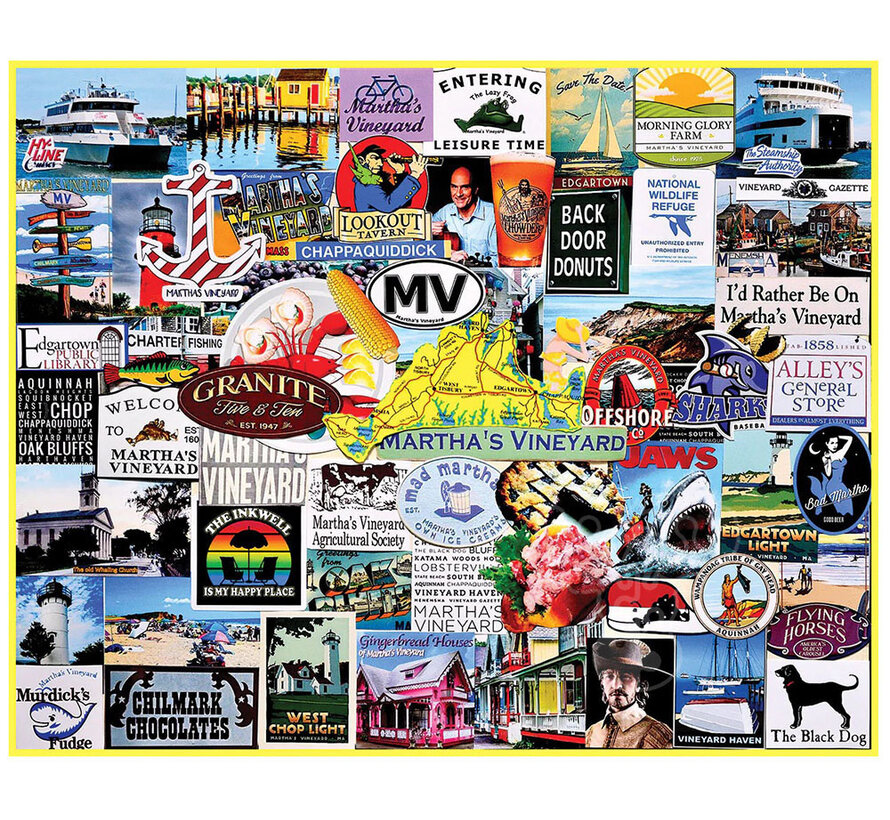 White Mountain I Love Martha's Vineyard Puzzle 1000pcs