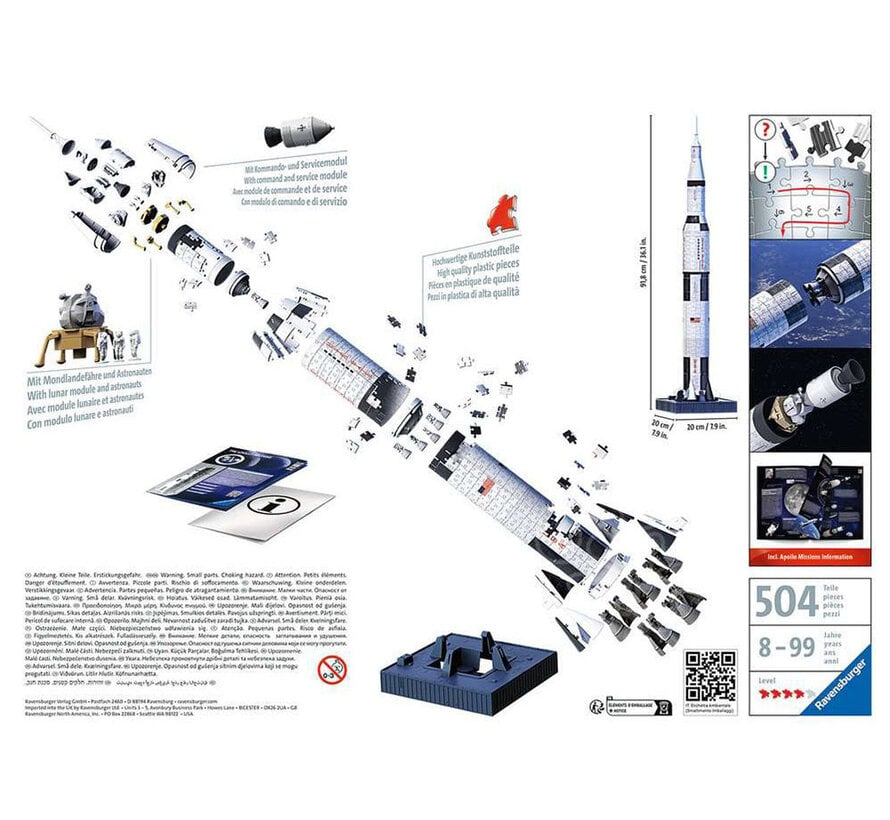Ravensburger 3D Apollo Saturn V Rocket Puzzle 440pcs