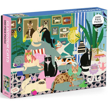 Galison Galison Glamour Cats  Puzzle 1000pcs