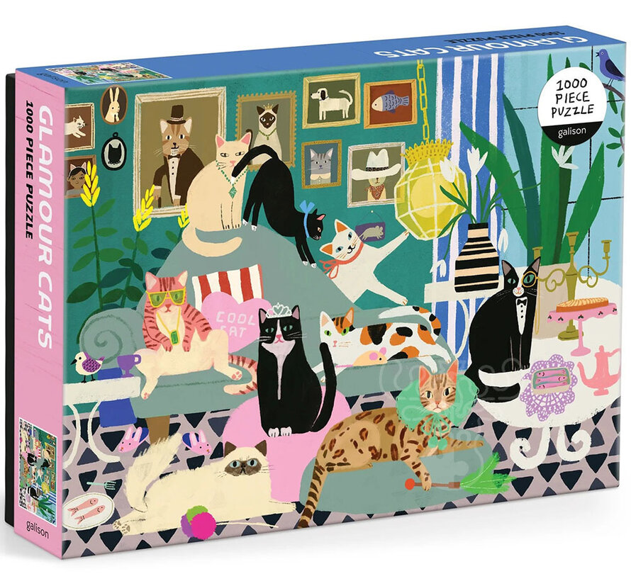 Galison Glamour Cats Puzzle 1000pcs