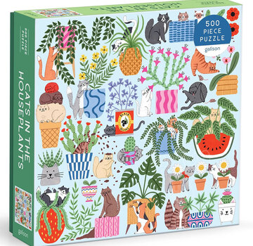 Galison Galison Cats in the Houseplants Puzzle 500pcs