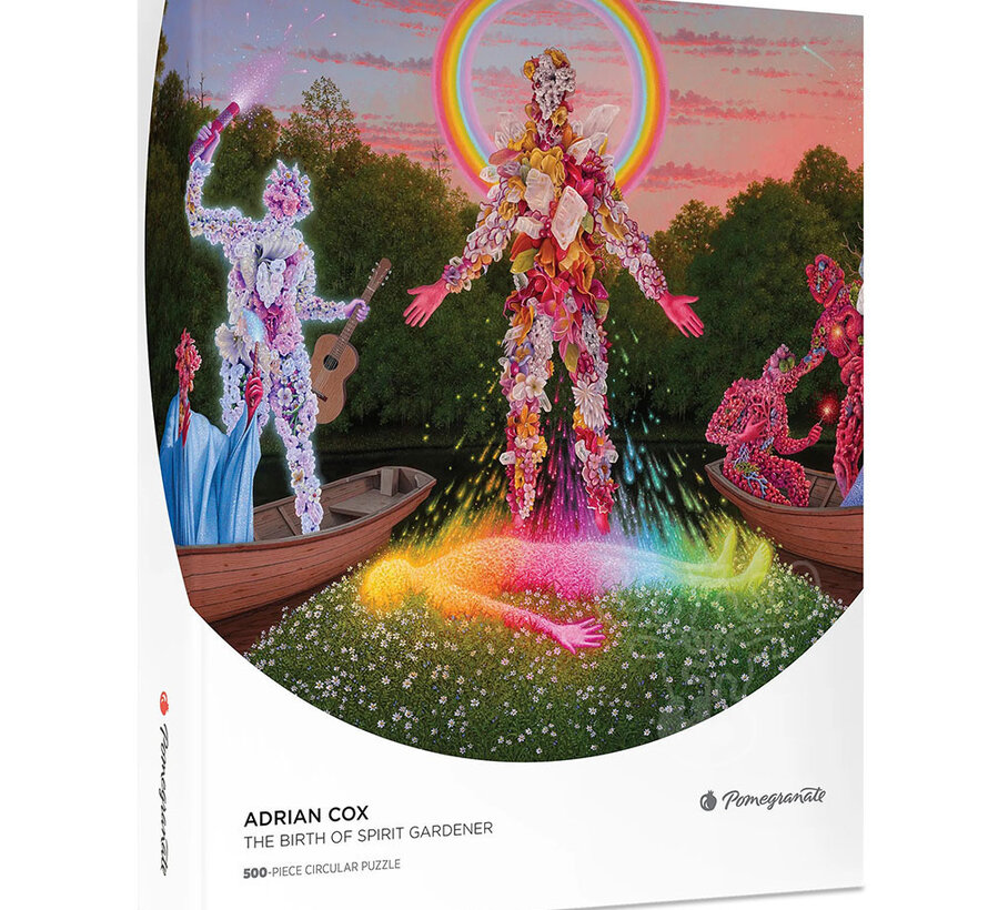 Pomegranate Cox, Adrian: The Birth of Spirit Gardene  Circular Puzzle 500pcs