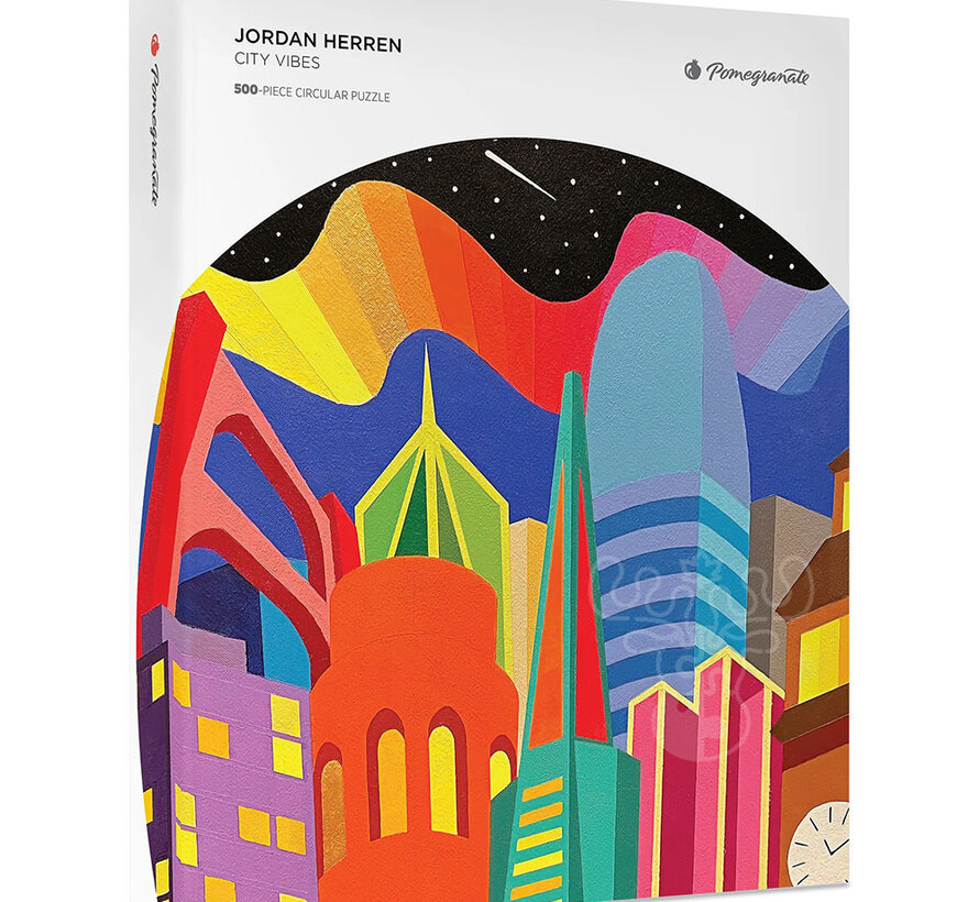 Pomegranate Herren, Jordan: City Vibes Circular Puzzle 500pcs