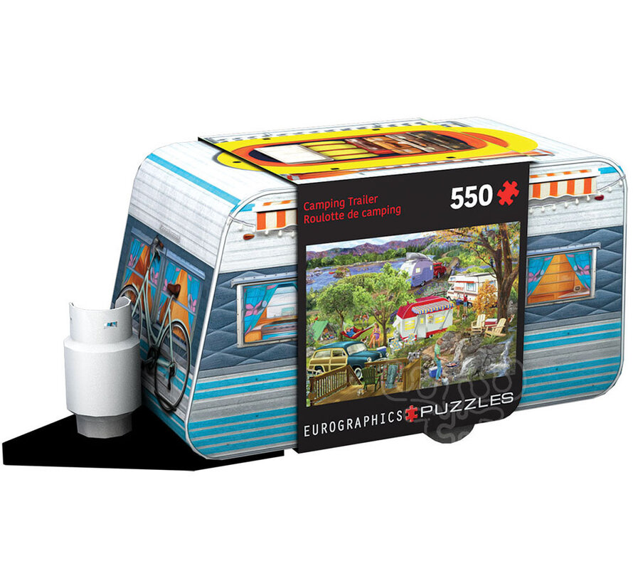 Eurographics Camping Trailer Puzzle 550pcs in a Shaped Tin