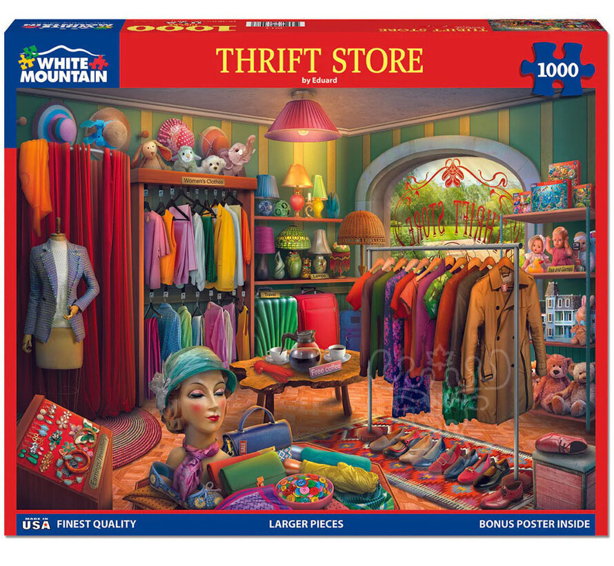 White Mountain Thrift Store Puzzle 1000pcs