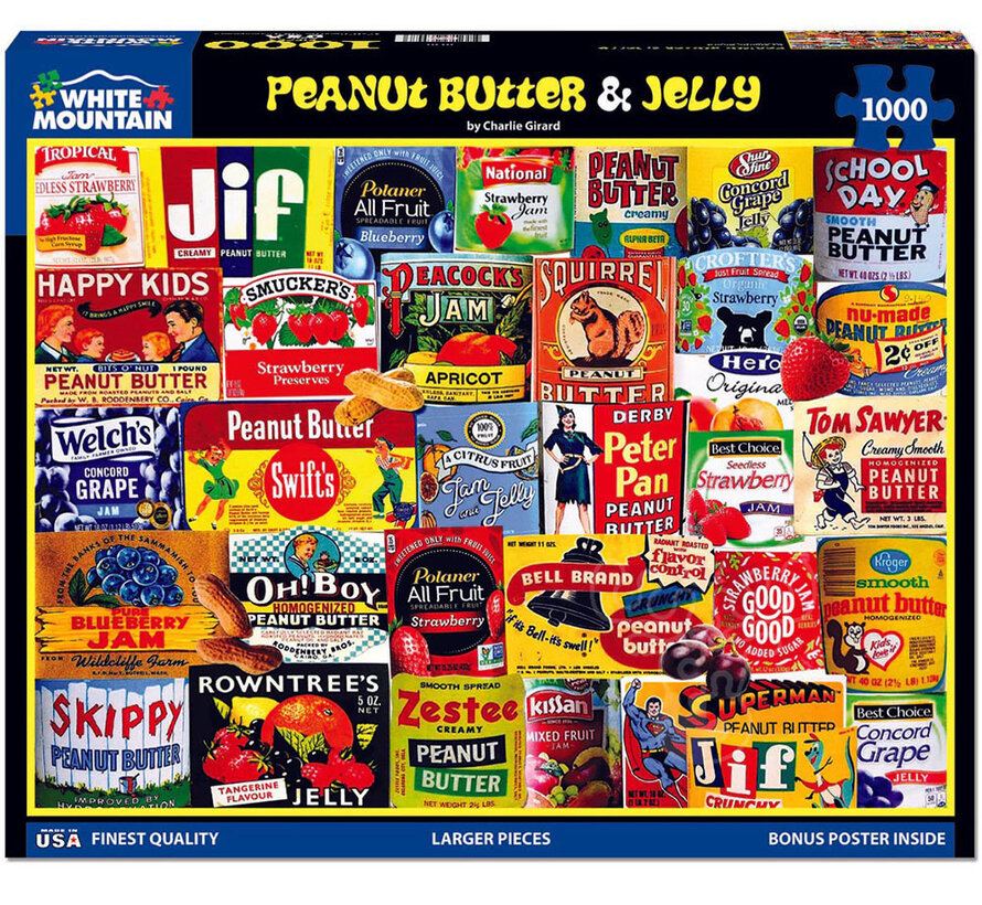 White Mountain Peanut Butter & Jelly Puzzle 1000pcs