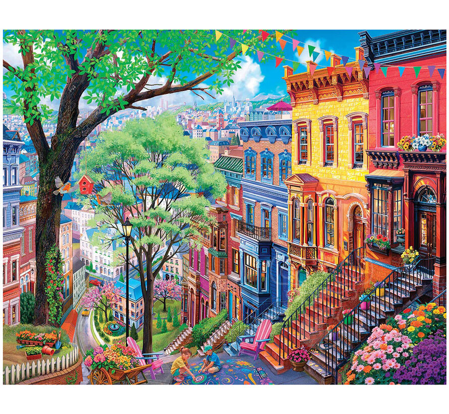 White Mountain Spring in the City Puzzle 1000pcs