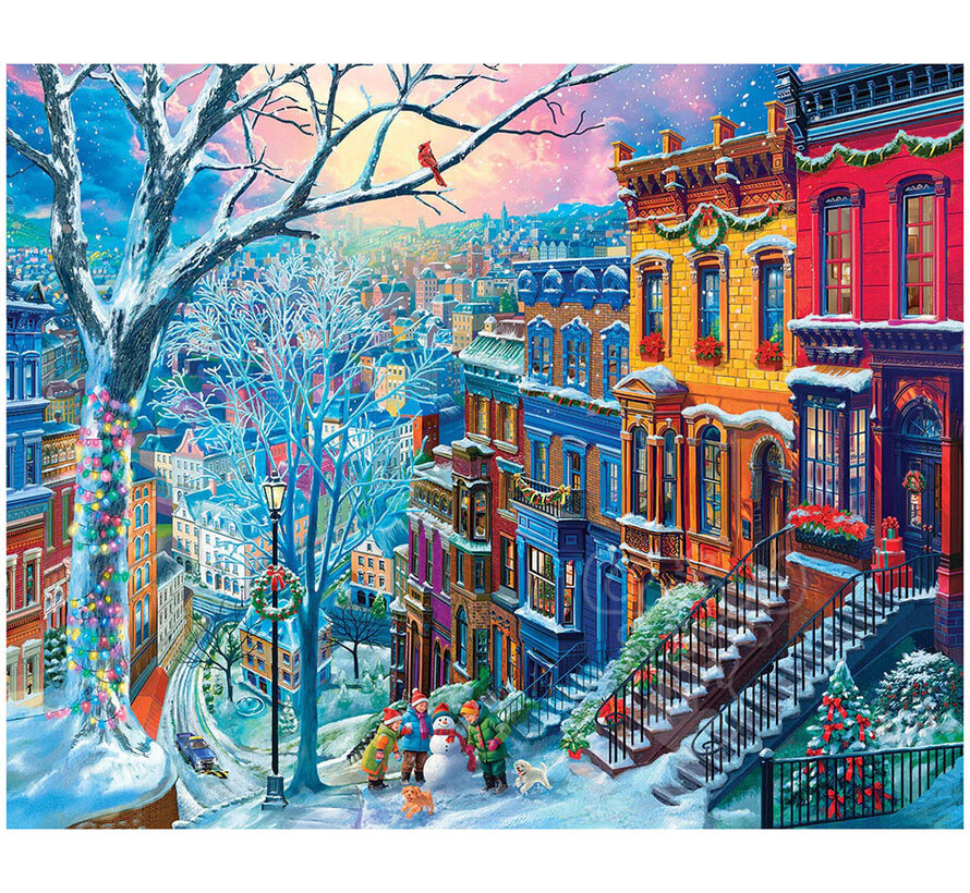 White Mountain Winter in the City Puzzle 1000pcs