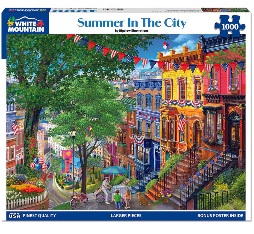 White Mountain Summer In The City Puzzle 1000pcs
