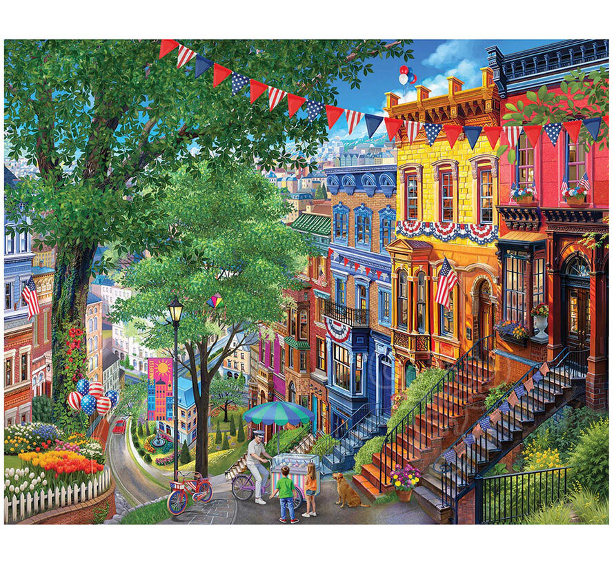 White Mountain Summer In The City Puzzle 1000pcs