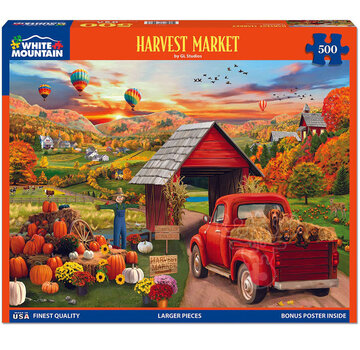 White Mountain White Mountain Harvest Market Puzzle 500pcs