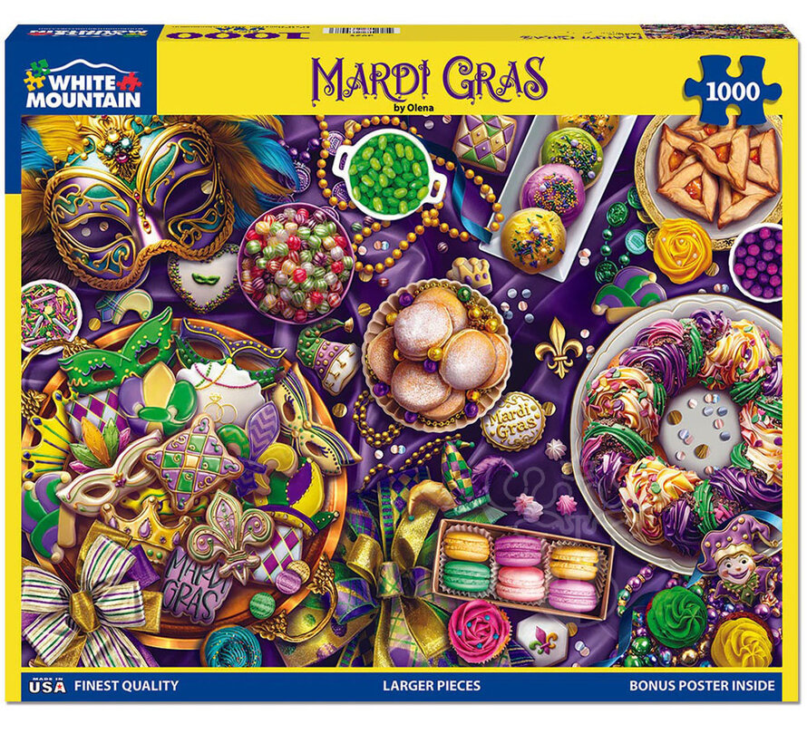 White Mountain Mardi Gras Puzzle 1000pcs