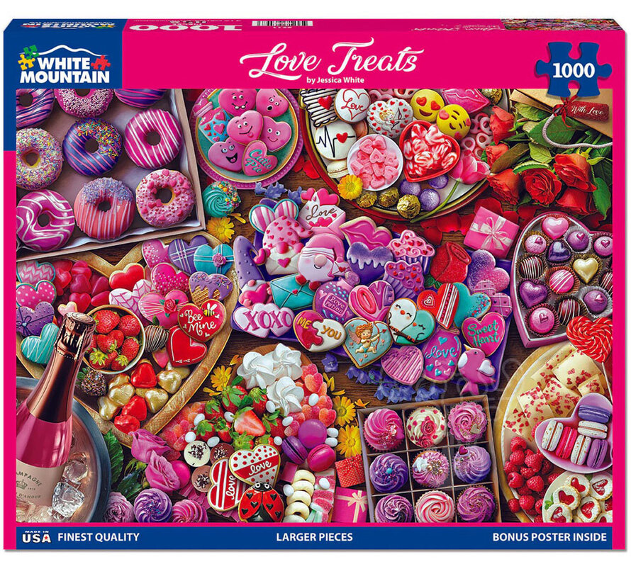White Mountain Love Treats Puzzle 1000pcs
