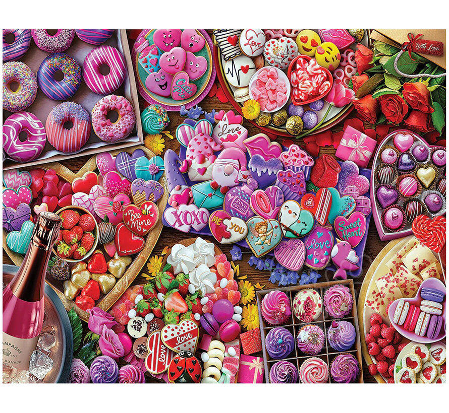 White Mountain Love Treats Puzzle 1000pcs
