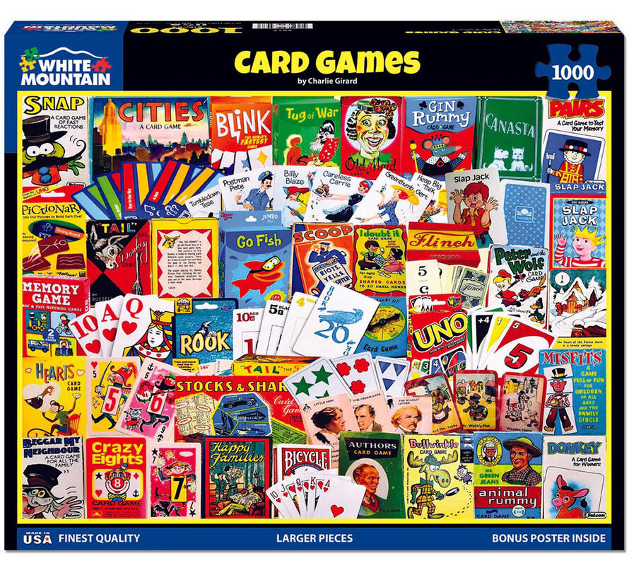 White Mountain Card Games Puzzle 1000pcs
