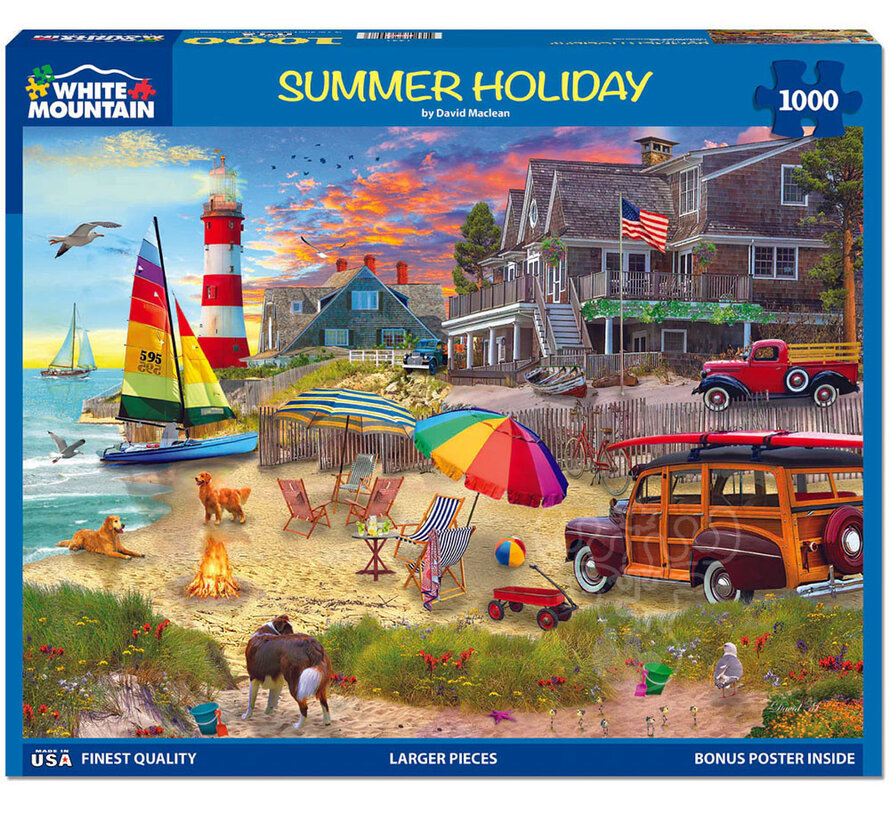 White Mountain Summer Holiday Puzzle 1000pcs