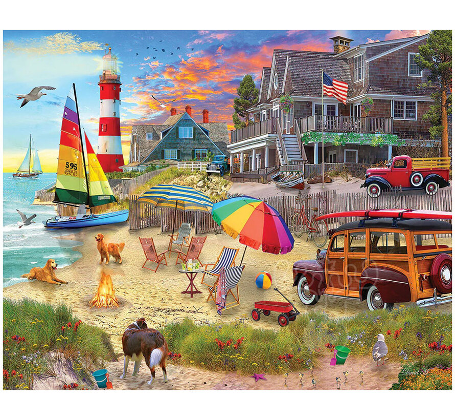 White Mountain Summer Holiday Puzzle 1000pcs