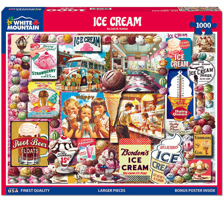 White Mountain Ice Cream Puzzle 1000pcs