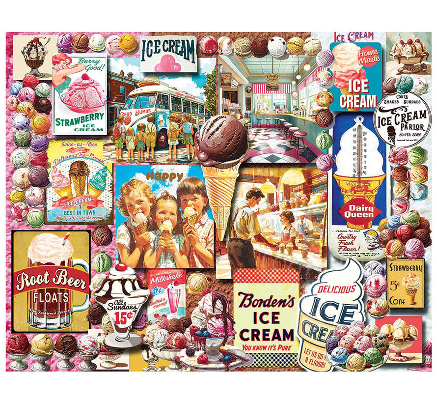 White Mountain Ice Cream Puzzle 1000pcs