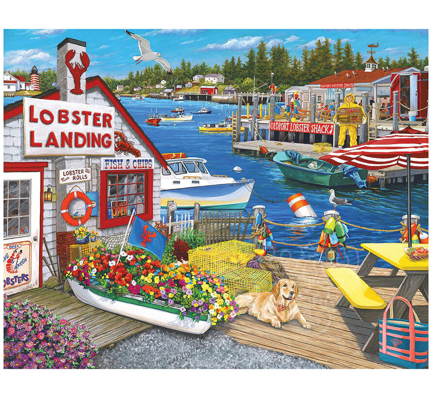 White Mountain Lobster Landing Puzzle 1000pcs