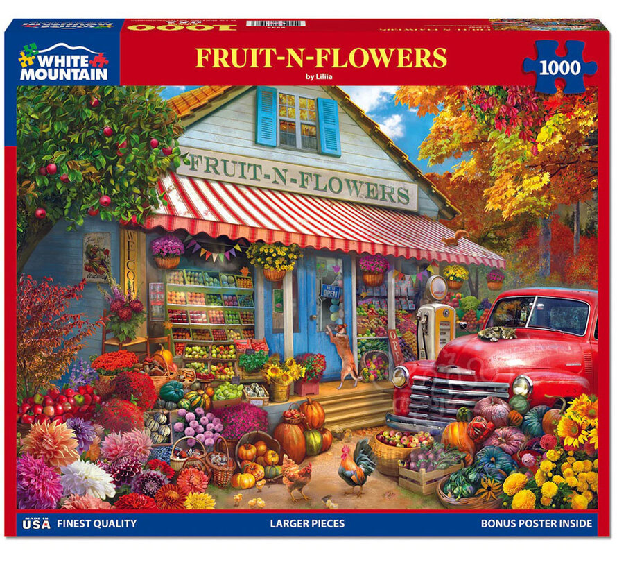 White Mountain Fruit N Flowers Puzzle 1000pcs