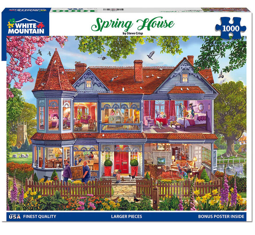 White Mountain Spring House Puzzle 1000pcs