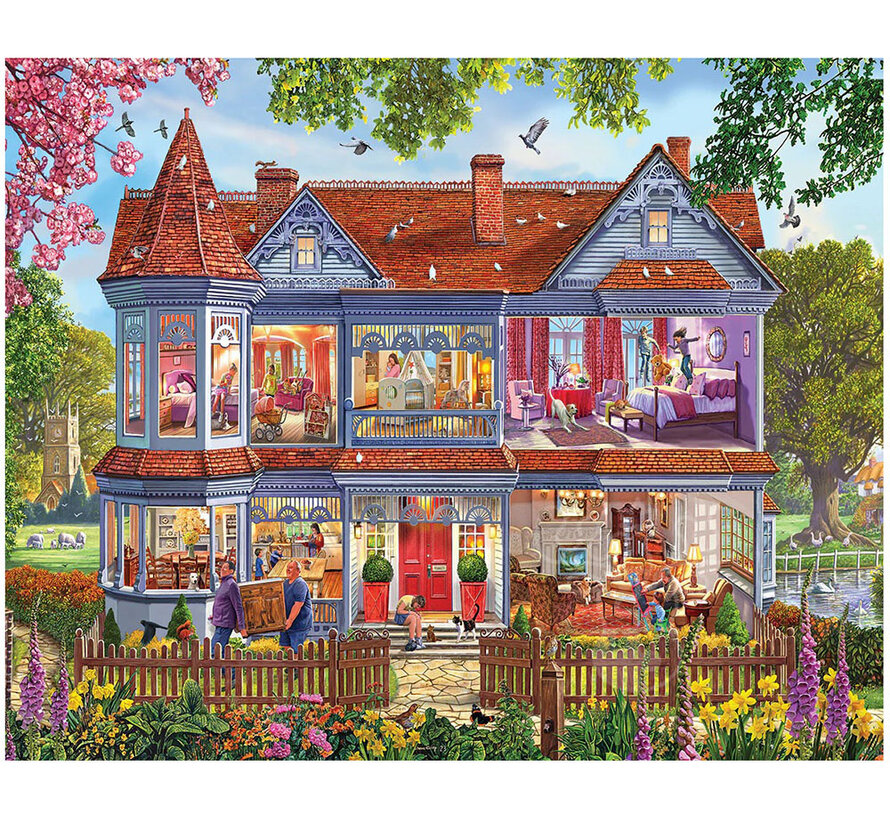 White Mountain Spring House Puzzle 1000pcs
