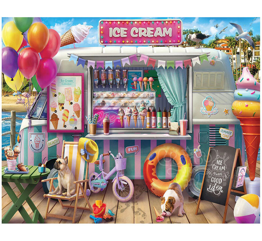 White Mountain Ice Cream Van Puzzle 1000pcs