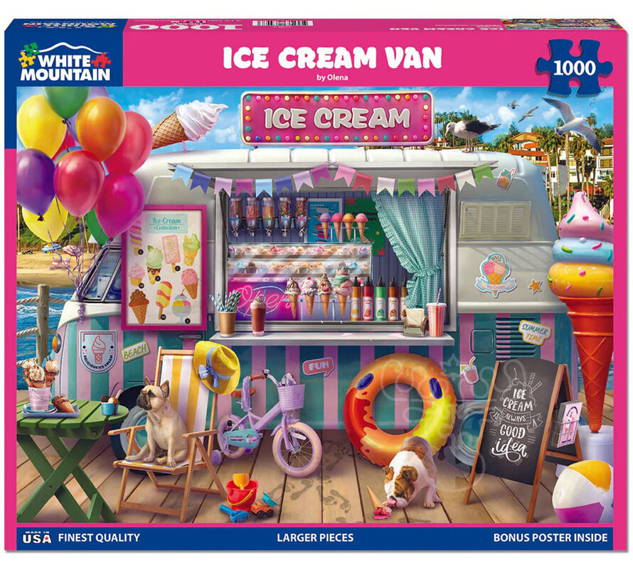 White Mountain Ice Cream Van Puzzle 1000pcs