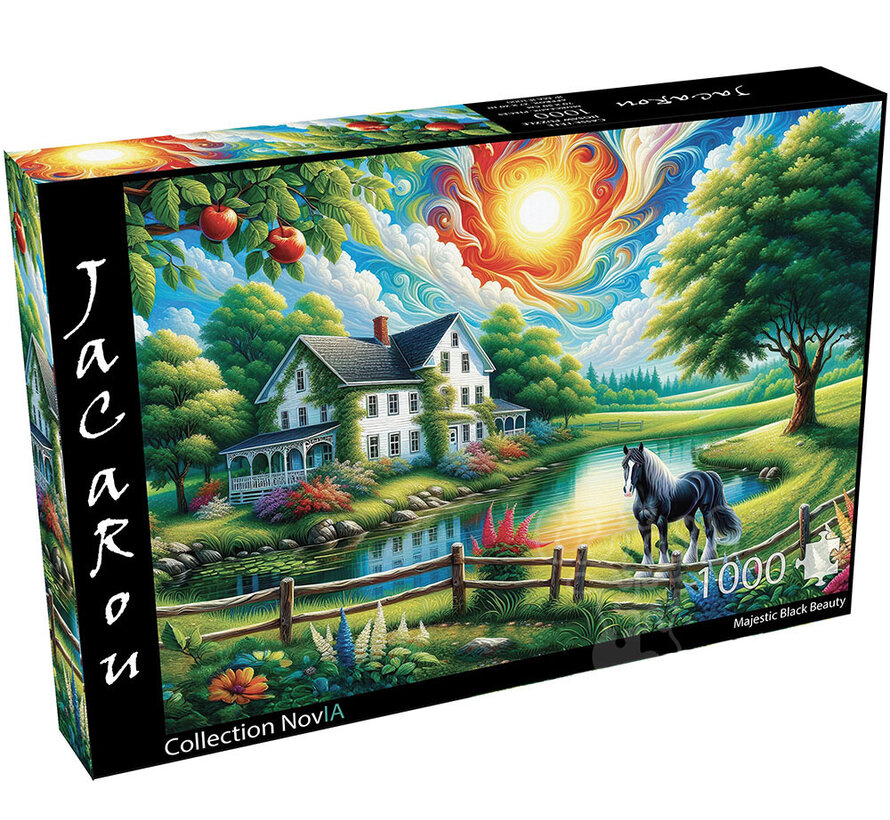 FINAL SALE JaCaRou Majestic Black Beauty (Collection NovIA) Puzzle 1000pcs