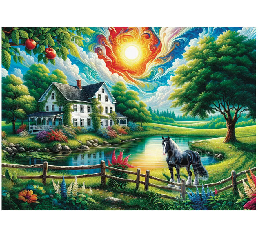 FINAL SALE JaCaRou Majestic Black Beauty (Collection NovIA) Puzzle 1000pcs
