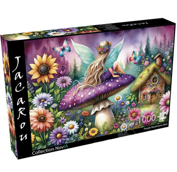JaCaRou Puzzles JaCaRou Purple Mushroom Rest Puzzle 1000pcs