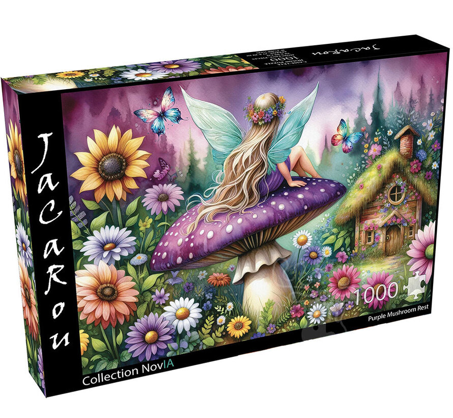 JaCaRou Purple Mushroom Rest Puzzle 1000pcs
