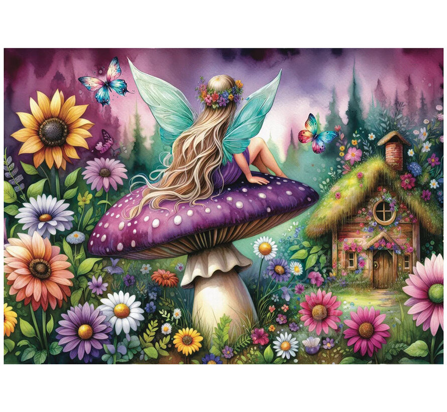 JaCaRou Purple Mushroom Rest Puzzle 1000pcs