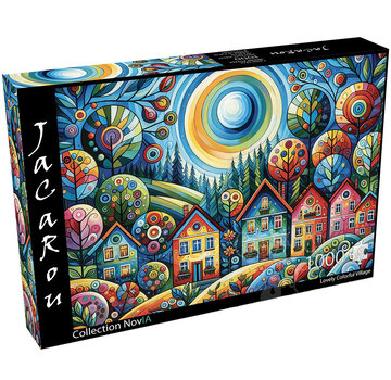 JaCaRou Puzzles JaCaRou Lovely Colorful Village (Collection NovIA) Puzzle 1000pcs