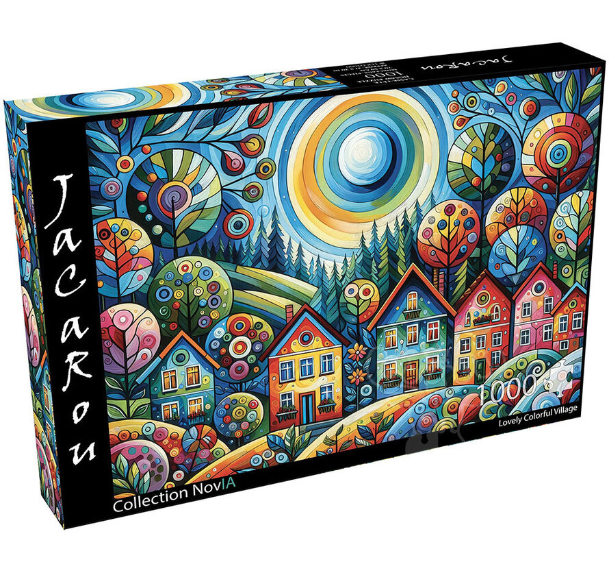 JaCaRou Lovely Colorful Village (Collection NovIA) Puzzle 1000pcs