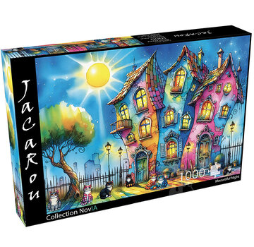 JaCaRou Puzzles FINAL SALE JaCaRou Meowtiful Night (Collection NovIA) Puzzle 1000pcs
